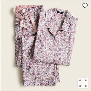 J. Crew cotton poplin long-sleeve pajama set in blooming floral